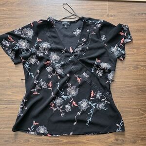 3 For 15 Le Chateau Black Floral Blouse
